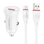 Auto punjac Comicell Superior CO-BZ18 FAST 18W USB QC 3.0 Micro beli cena 2000 din slika