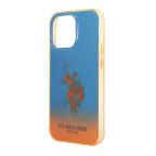 Maska Futrola Polo Gradient Case With Dyed - Bumper & Horse Logo za Iphone 14 Pro plavo-narandzasta Full ORG (USHCP14LELOB) slika 4