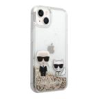 Maska Futrola Karl Lagerfeld Liquid Glitter Case Karl And Choupette za Iphone 14 Plus zlatna Full ORG (KLHCP14MGKCD) slika 3