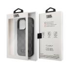 Maska Futrola Karl Lagerfeld Saffiano Monogram With Metal Plate Logo za Iphone 14 Pro Max siva Full ORG (KLHCP14XSAKLH) slika 6