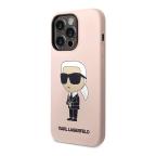 Maska Futrola silikon Karl Lagerfeld NFT Ikonik Hard Case za Iphone 14 Pro Max pink Full ORG (KLHCP14XSNIKBC) cena 2000 din slika