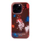 Maska Futrola Polo With Splatter Pattern & Horse Logo za Iphone 14 Pro crvena Full ORG (USHCP14LUDER) slika 2
