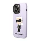 Maska Futrola silikon Karl Lagerfeld NFT Ikonik Hard Case za Iphone 14 Pro Max ljubicasta Full ORG (KLHCP14XSNIKBC) cena 4500 din slika