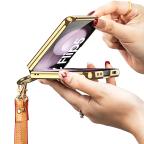 Maska Futrola GOLD EDGE za Samsung F741B Galaxy Z Flip 6 5G ljubicasta slika 4