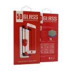 Folija za zastitu ekrana GLASS 5D za Iphone 7/8 bela slika 3