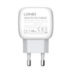 Kucni punjac LDNIO A2313C USB + PD 20W Type C na Type C beli cena 2000 din slika