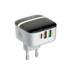 Kucni punjac LDNIO A3513Q 2xUSB + PD 32W Type C na Type C belo-crni cena 5000 din slika