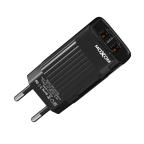 Kucni punjac Moxom MX-HC128 2.4A 2xUSB Type C crni cena 2000 din slika
