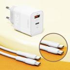 Kucni punjac Moxom MX-HC134 20W Type C na Type C beli slika 4