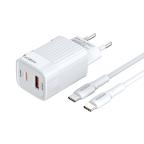 Kucni punjac Moxom MX-HC129 20W Type-C na Type-C beli cena 2000 din slika