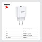 Kuciste punjaca Superior SU-P102 20W Super Fast USB A QC3.0+Type C belo (CERT) slika 4