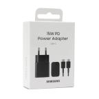 Samsung Kucni punjac PD 15W + Type C kabal crni EP-T1510-XBE FULL ORG slika 3