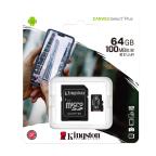 Memorijska kartica Kingston Select Plus Micro SD 64GB Class 10 UHS U1 100MB/s cena 6000 din slika