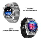 Pametni Sat Smart Watch DT Ultramate srebrni (crna silikonska i srebrna metalna narukvica) slika 7