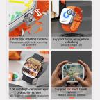 Pametni Sat Smart watch 4G Network WATCH ULTRA sivi (narandzasta narukvica) slika 5