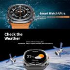 Pametni Sat Smart watch W7 Watch Ultra crni (narandzasta silikonska narukvica) slika 6
