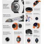 Pametni Sat Smart watch DT WATCH ULTRA srebrni (bela silikonska narukvica) slika 4