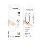 USB data kabal Comicell Superior CO-BX14 2.4A Lightning 3m beli slika 6