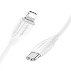 USB data kabal Comicell Superior CO-BX19 Fast 20W 3A Type C na Lightning 2m beli slika 2