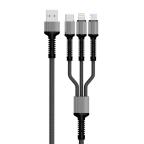 USB data kabal LDNIO LC93 3.4A 3in1 sivi cena 1000 din slika
