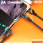 USB data kabal Moxom MX-CB210 180 Rotation 3A lightning 1.2m crni slika 3