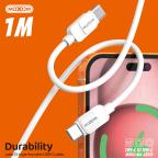 USB data kabal Moxom MX-CB231 PD 60W Type-C na Type-C 1m beli slika 2