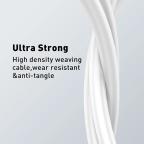 USB data kabal LDNIO LS541 2.1A Lightning 1m beli slika 3
