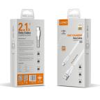 USB data kabal LDNIO LS551 2.1A Type-C 1m beli slika 6