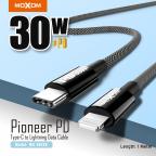 USB data kabal Moxom MX-CB136 PD 30W Type-C na lightning 1m crni slika 3