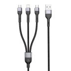 USB data kabal Superior SU-K106 3in1 Lightning/Micro/Type C 1m crni cena 1500 din slika