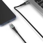 USB data kabal Superior SU-K102 pleteni Fast 60W 3A Type C na Type C 1m crni slika 3