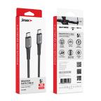 USB data kabal Superior SU-K103 pleteni Fast 100W 5A Type C na Type C 1m sivi slika 4