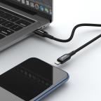 USB data kabal Superior SU-K105 Cink 27W 3A Type C na Lightning 1m crni slika 4