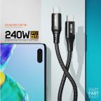 USB data kabal Moxom MX-CB158 PD 240W Type-C na Type-C crni slika 4