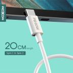 USB data kabal Moxom MX-CB128 Type C na Type C PD 60W 20cm beli slika 3