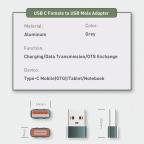 Adapter LDNIO LC150 Type C na USB sivi slika 11