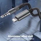 Adapter LDNIO LSY81i iPhone Lightning na 3.5mm muski crni 1m slika 8