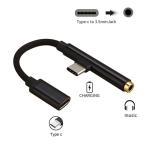 Adapter za slusalice i punjenje Type C crni slika 2