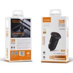 Auto punjac LDNIO C105, QC3.0, 30W USB Type C crni slika 6