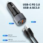 Auto punjac LDNIO C510Q PD/QC3.0 36W sa iPhone lightning kablom slika 8