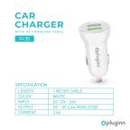 Auto punjac Pluginn PI-35 2xUSB, 2.4A beli slika 2