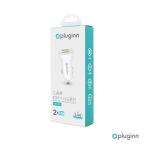 Auto punjac Pluginn PI-35 2xUSB, 2.4A  sa Type C kablom beli slika 3