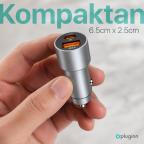Auto punjac Pluginn PI-40, PD 20W, QC 3.0 18W, sa Type C kablom sivi slika 4