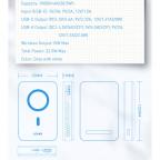 Back up baterija LDNIO PQ16 10000mAh, 15W wireless, sivo bela slika 9