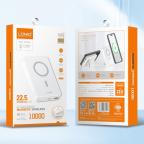 Back up baterija LDNIO PQ16 10000mAh, 15W wireless, sivo bela slika 10