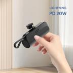 Power bank prenosiva baterija privezak 5000mAh lightning crna cena 4000 din slika