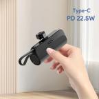 Power bank prenosiva baterija privezak 5000mAh Type C crna cena 4000 din slika