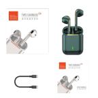 Bluetooth slusalice Airpods Earbuds J18 metalik zelene slika 7