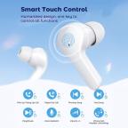 Bluetooth slusalice Airpods T-phox Ultrapods Max bele HQ slika 5