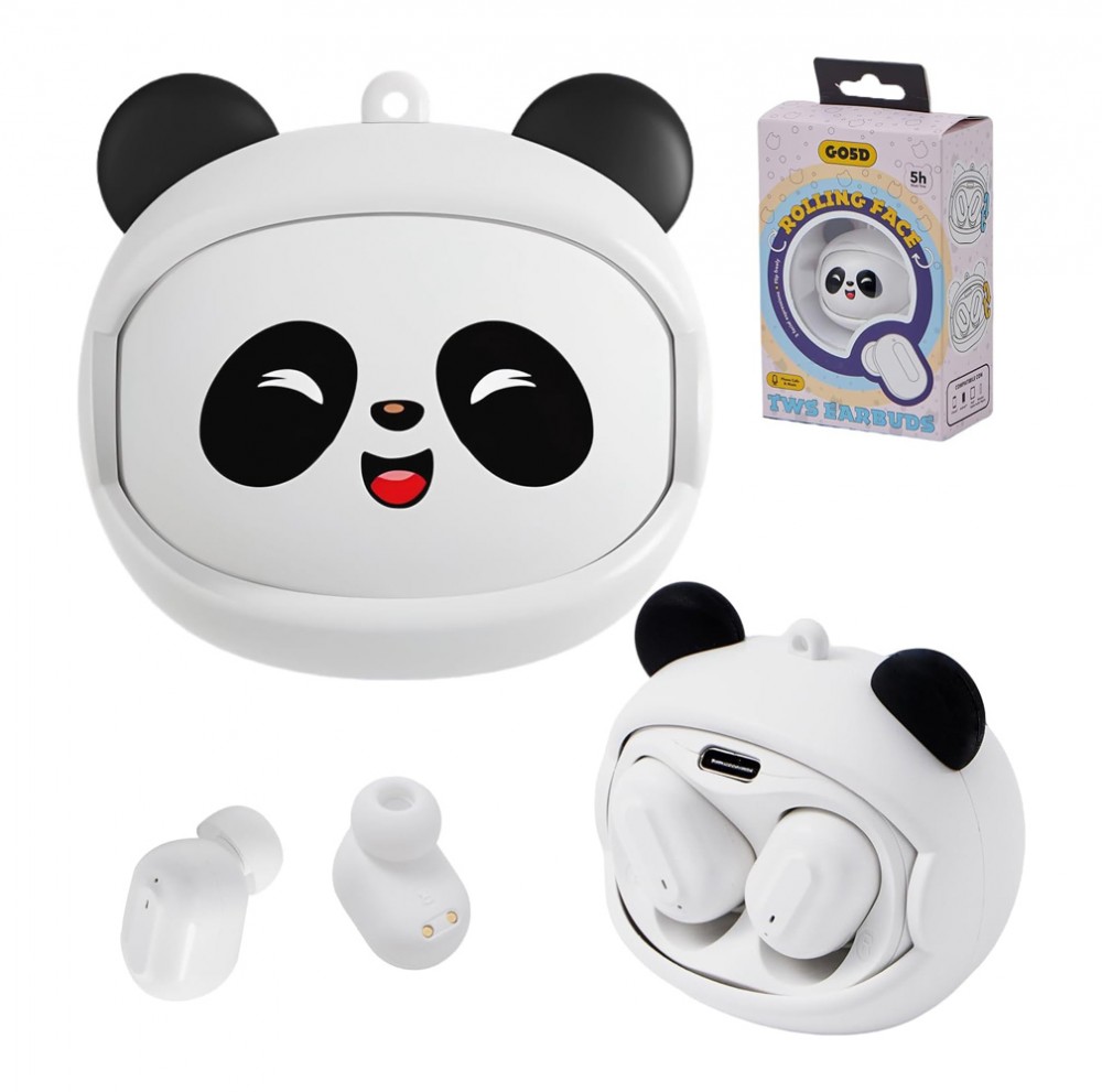 Bluetooth slusalice Panda bele cena 5000 din slika